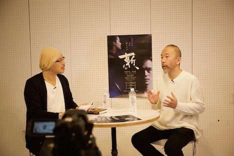 左から森直人、塚本晋也。