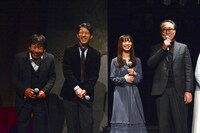 左から矢川光則、宮川一朗太、武藤十夢、佐野史郎。