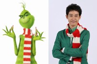 左からグリンチ、グリンチに声を当てた大泉洋。