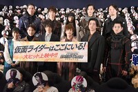 「平成仮面ライダー20作記念 仮面ライダー平成ジェネレーションズ FOREVER」初日舞台挨拶の様子。