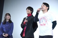 左から水樹奈々、佐野岳、大森研一。