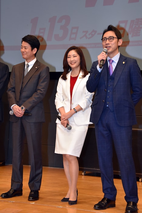 ドラマ「グッドワイフ」舞台挨拶の様子。
