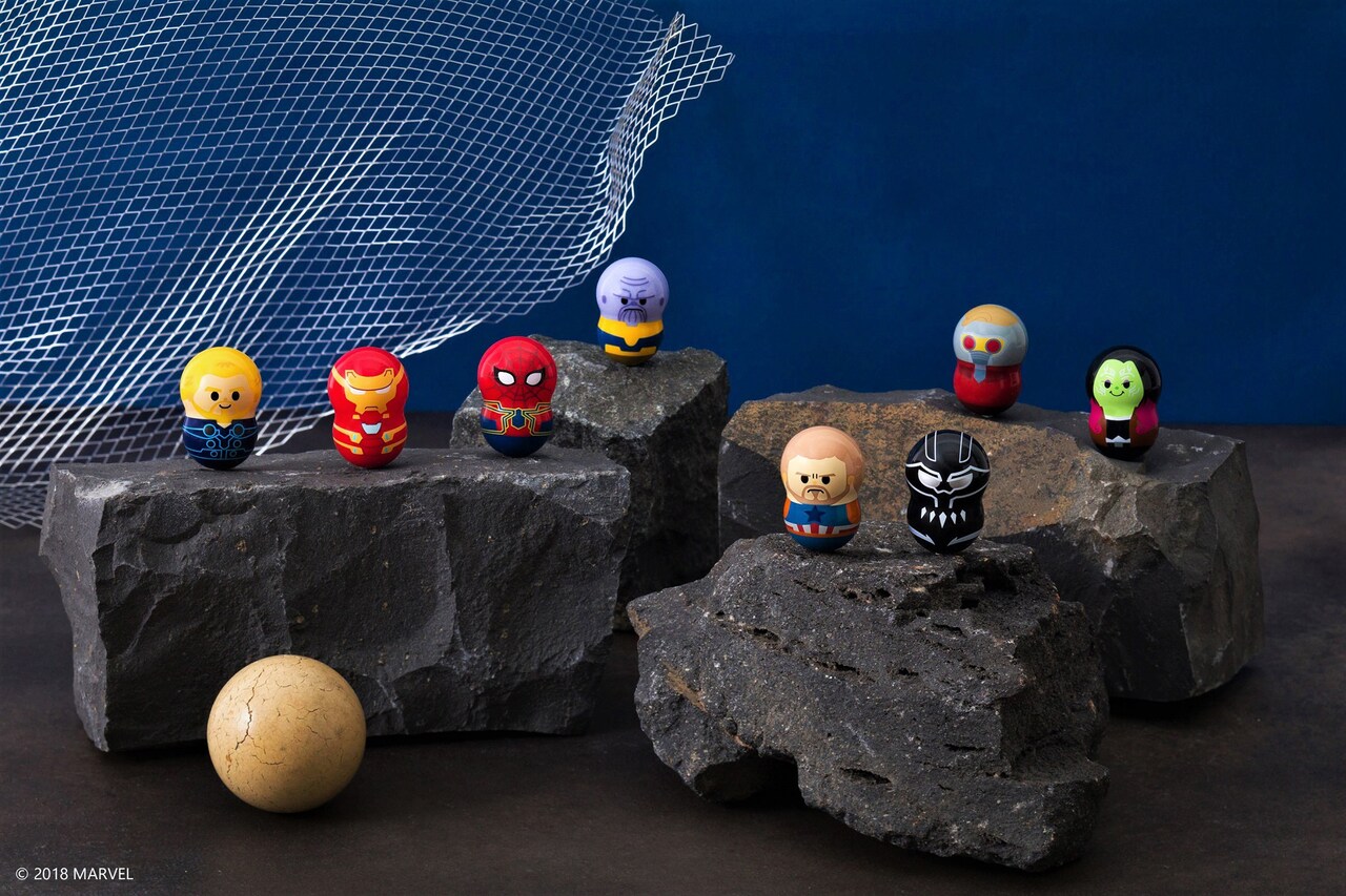 マーベルのキャラがミニサイズに、くるくる回るフィギュア登場