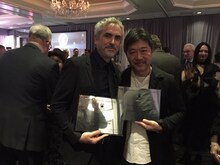 左からアルフォンソ・キュアロン、是枝裕和。