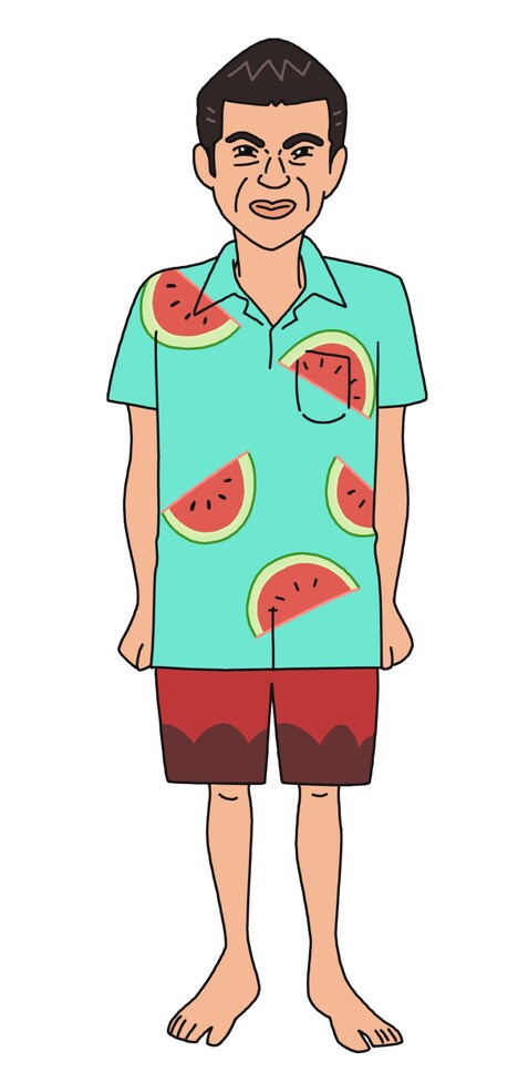 小島よしおが本人役で声を当てるキャラクター。