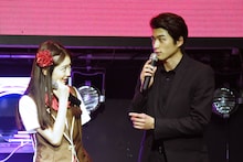 左から岡本夏美、白洲迅。