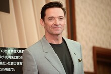 「フロントランナー」記者会見に出席したヒュー・ジャックマン。