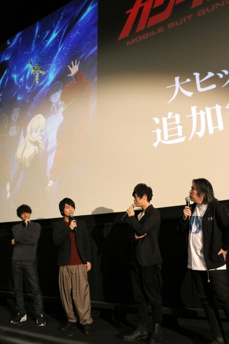 左から小形尚弘、榎木淳弥、古川慎、福井晴敏。