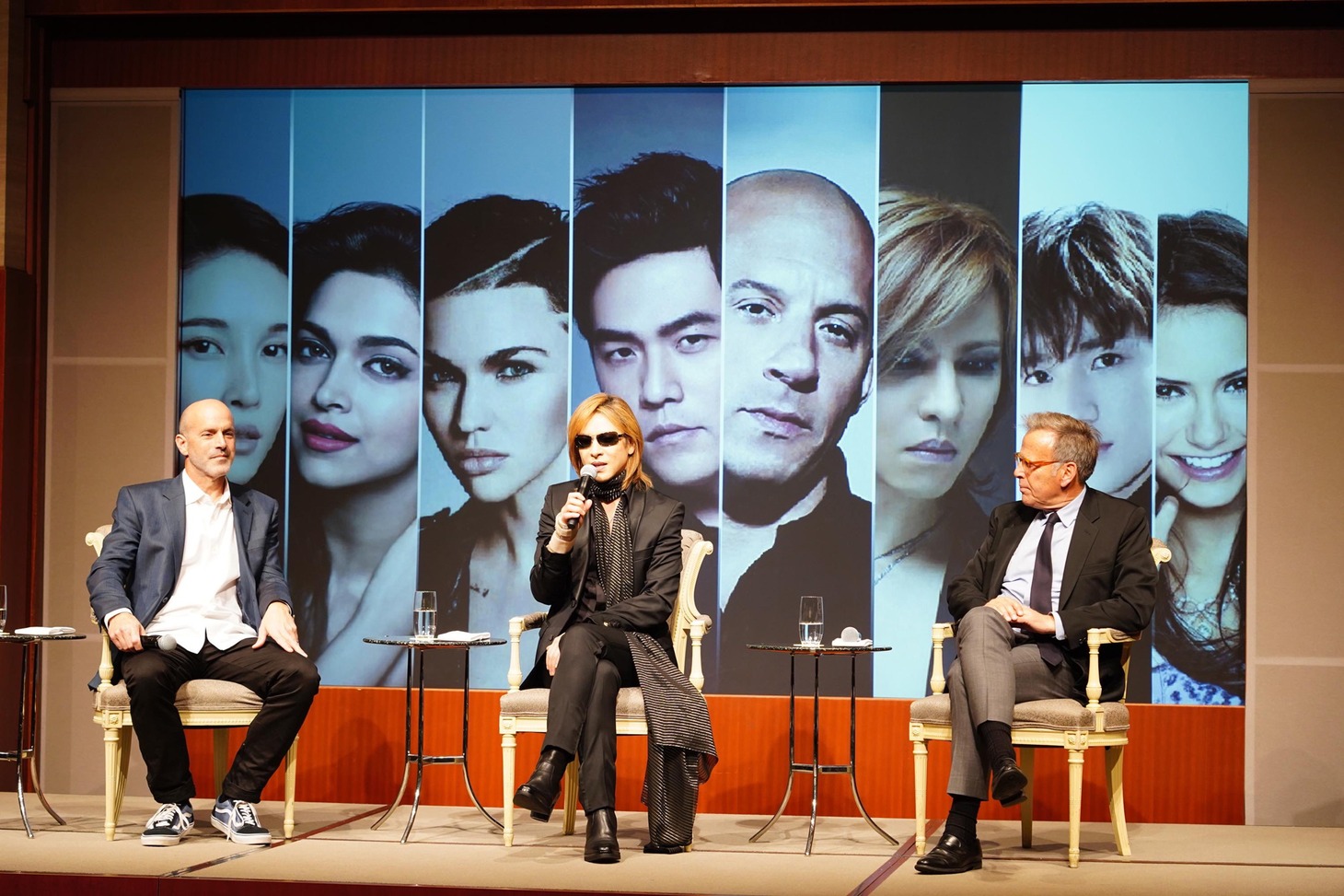 「ハリウッド映画『トリプルX4』音楽監督就任記者会見」の様子。