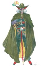 天野喜孝による怪人二十面相のキャラクターデザイン。