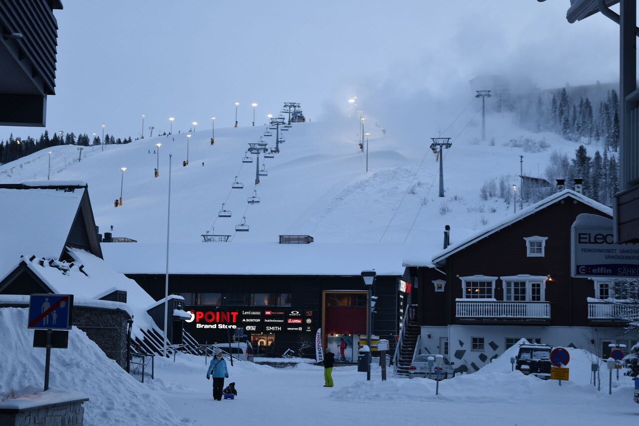 スキーリゾート、レヴィの景色。