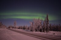 アークティック・フロンティアのツアーで撮影されたオーロラ。