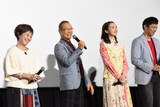 左から伊倉一恵、神谷明、飯豊まりえ、徳井義実。