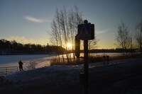 冬のヘルシンキ、朝10時の景色。