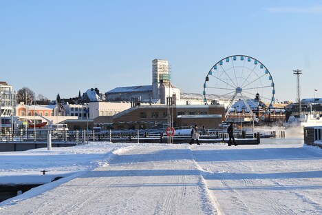 冬のヘルシンキの景色。