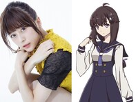 水瀬いのり（左）と「劇場版 誰ガ為のアルケミスト」のオリジナルヒロイン・カスミ（右）。