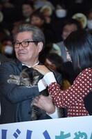 「ねことじいちゃん」完成披露の様子。
