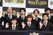 映画「PRINCE OF LEGEND」完成報告記者会見の様子。