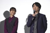 「フォルトゥナの瞳」初日舞台挨拶の様子。