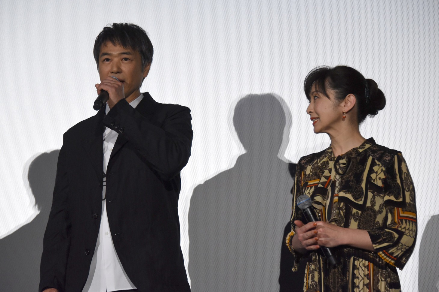 「フォルトゥナの瞳」初日舞台挨拶の様子。