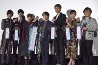 「フォルトゥナの瞳」初日舞台挨拶の様子。