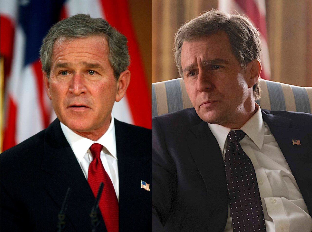 「バイス」元大統領ブッシュ役のサム・ロックウェル、本人との比較写真が到着