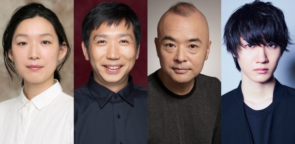 左から江口のりこ、梶原善、酒井敏也、桜田通。