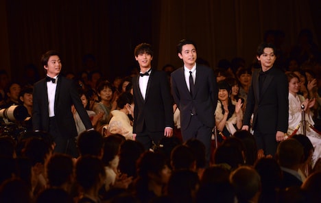 左から伊藤健太郎、中川大志、成田凌、吉沢亮。