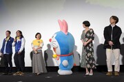 「映画ドラえもん のび太の月面探査記」舞台挨拶の様子。