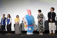 「映画ドラえもん のび太の月面探査記」舞台挨拶の様子。