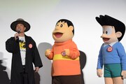 「映画ドラえもん のび太の月面探査記」舞台挨拶の様子。