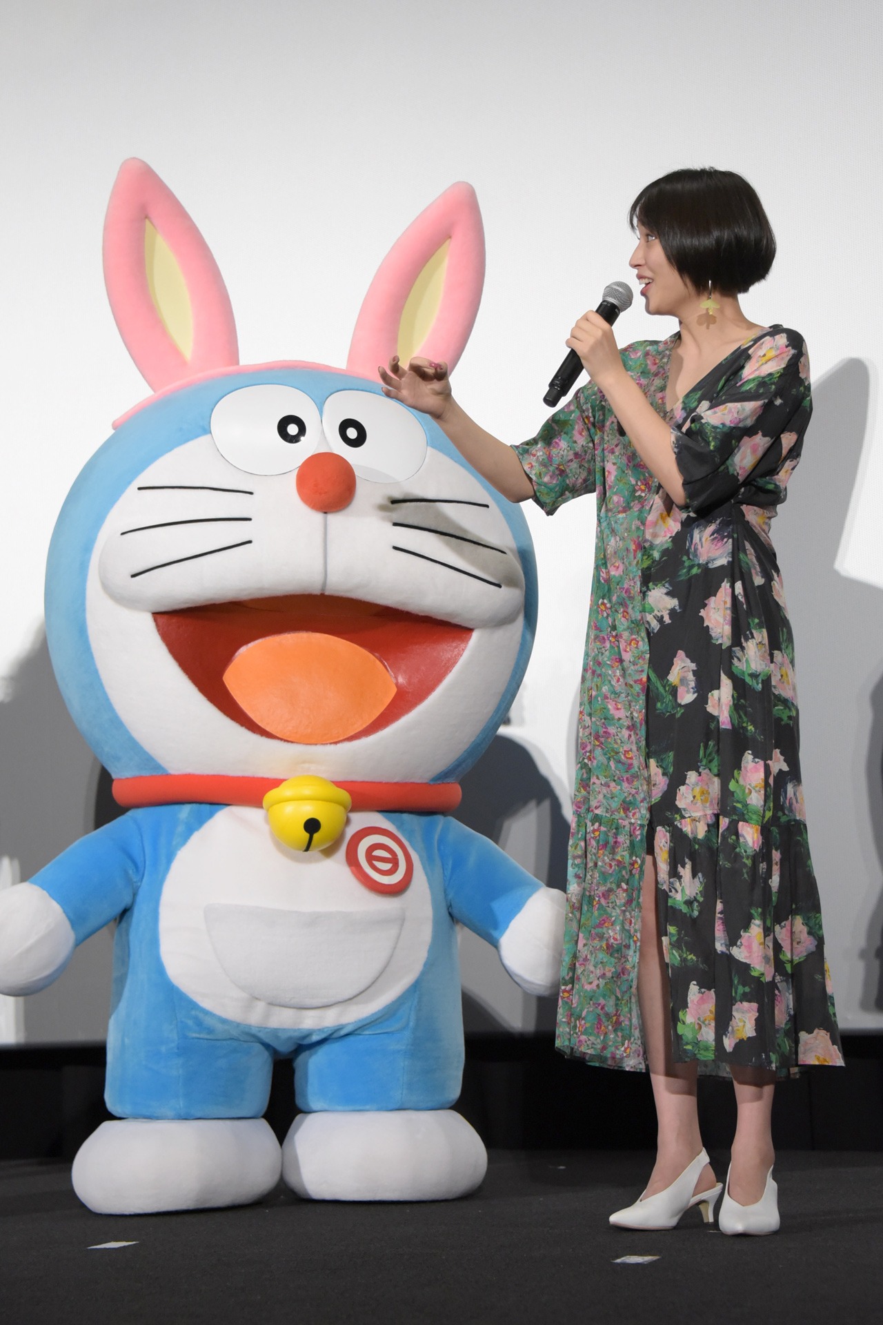 「映画ドラえもん のび太の月面探査記」舞台挨拶の様子。