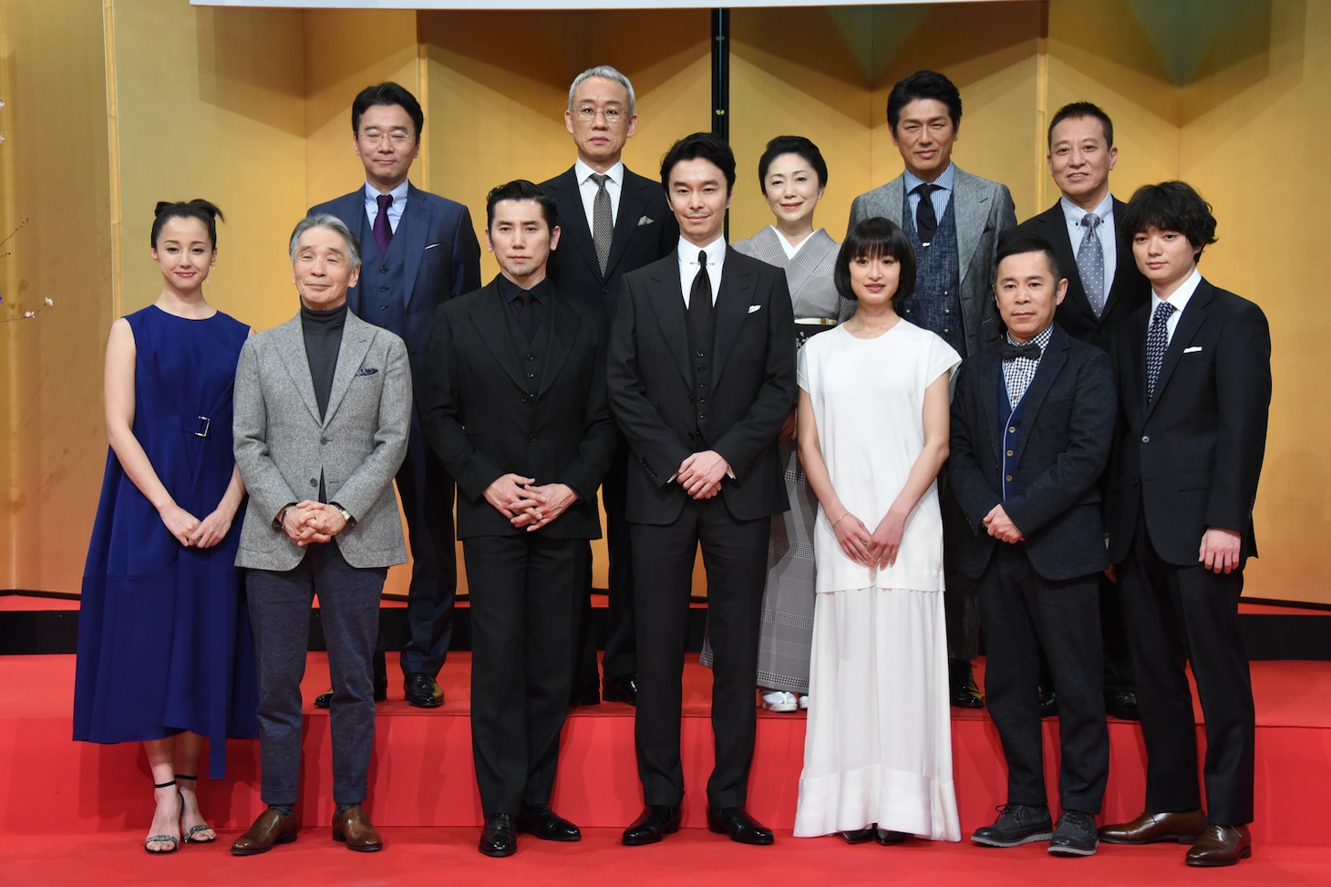 大河ドラマ「麒麟がくる」出演者発表会見の様子。