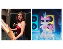 アリソン・ブリー（左）が声を当てるユニキャット（右）。