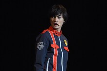 アクションショーにて、結木滉星演じる朝加圭一郎。