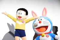 「映画ドラえもん のび太の月面探査記」大ヒット御礼舞台挨拶の様子。