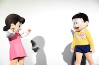 「映画ドラえもん のび太の月面探査記」大ヒット御礼舞台挨拶の様子。