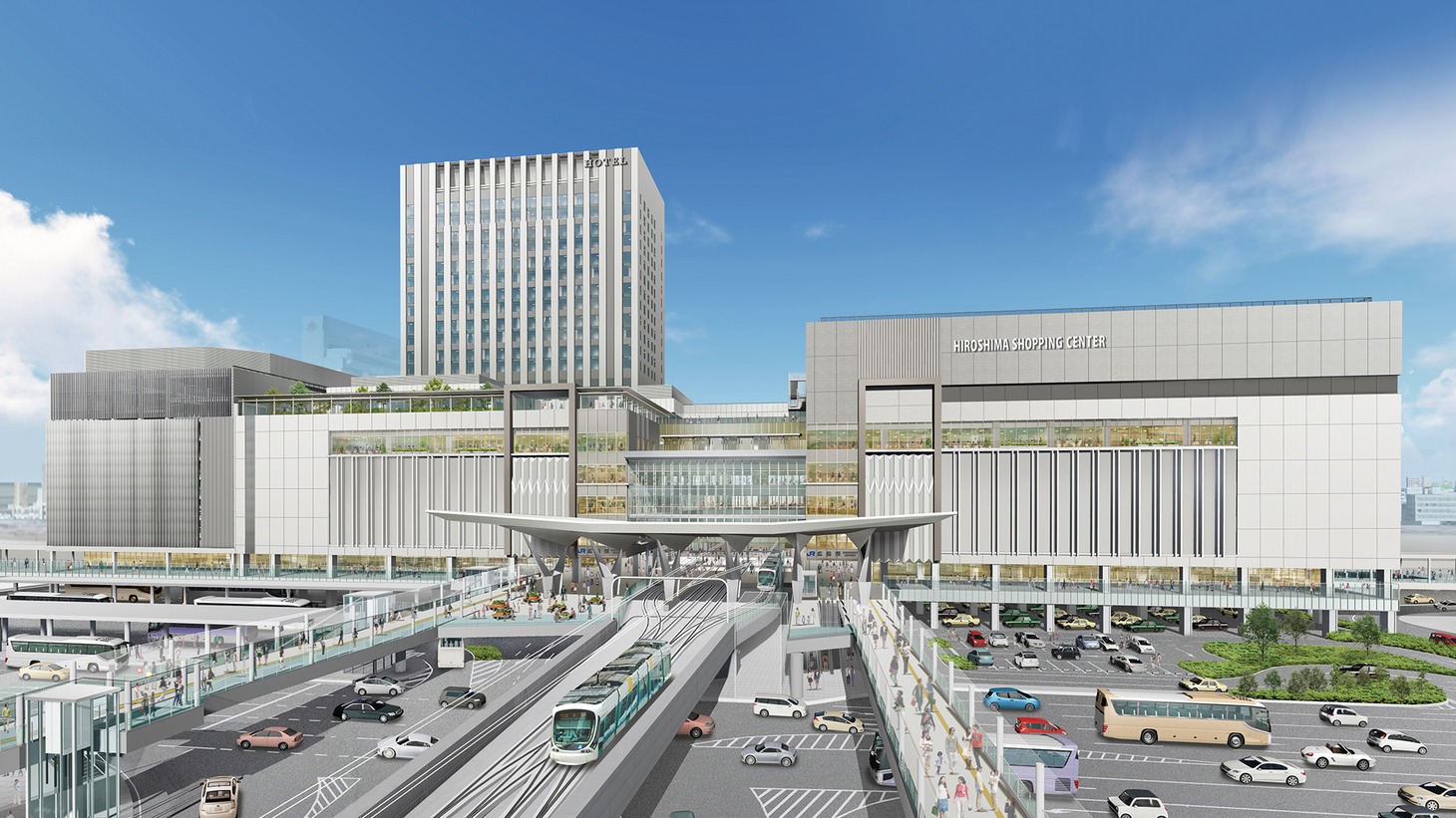 広島駅の外観イメージ。（提供：西日本旅客鉄道（株））