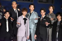 映画「PRINCE OF LEGEND」初日舞台挨拶の様子。