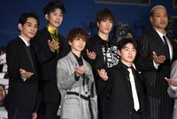 映画「PRINCE OF LEGEND」初日舞台挨拶の様子。