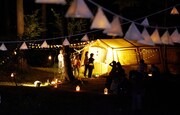 過去の「夜空と交差する森の映画祭」の様子。