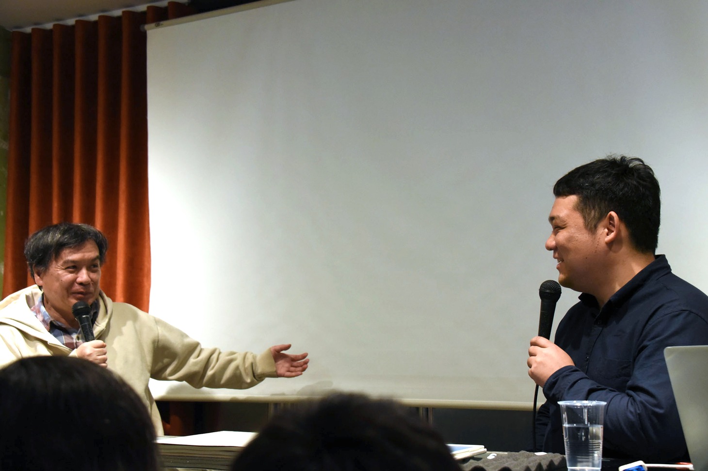 左から片渕須直、土居伸彰。