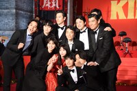 撮影に臨む「キングダム」キャスト・スタッフ。