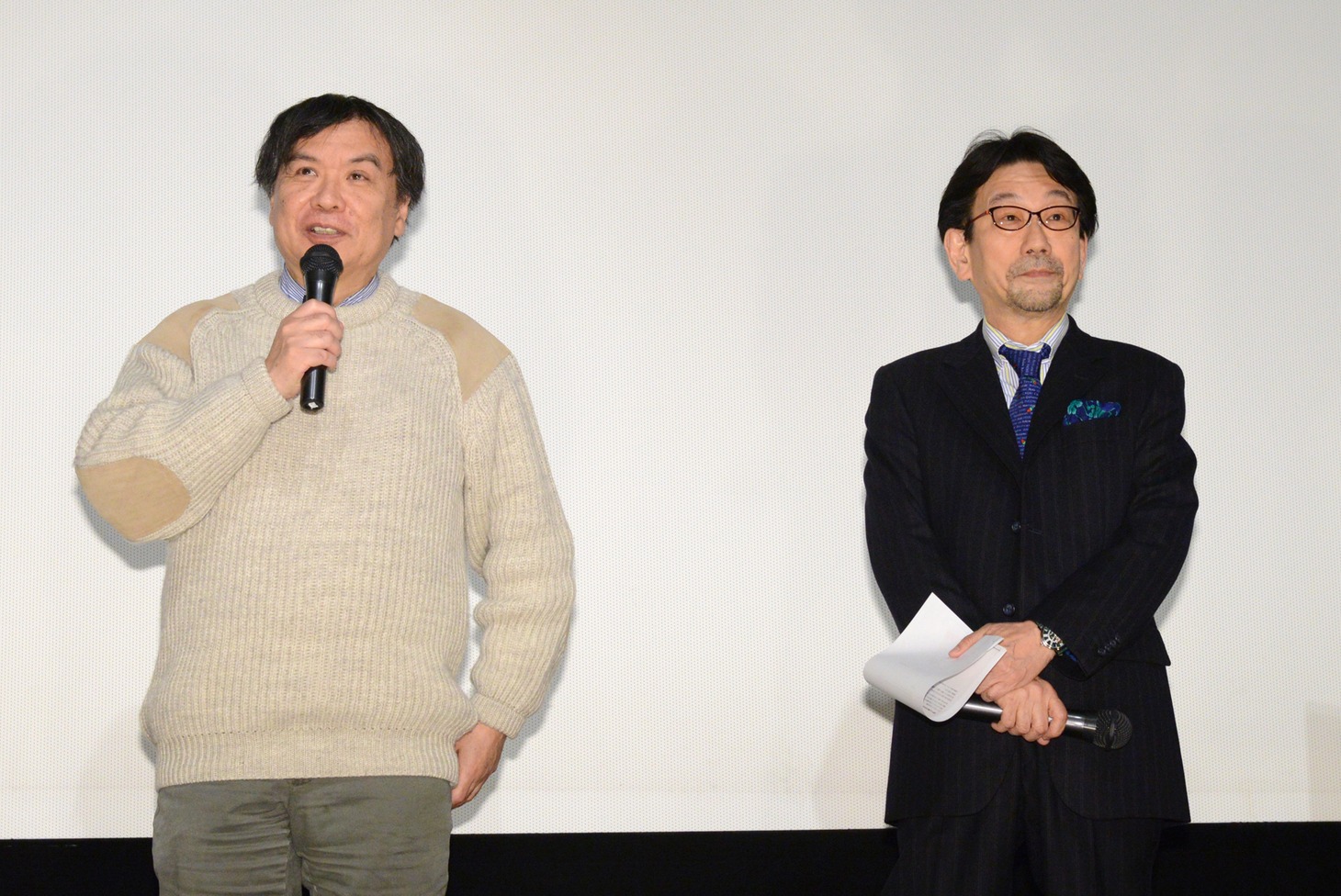 左から片渕須直、真木太郎。