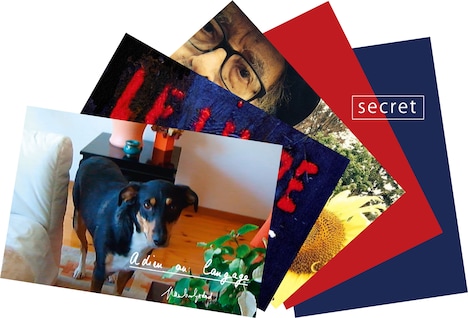 「さらば、愛の言葉よ」 「イメージの本」来場者プレゼントのポストカード5種。