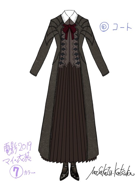 桂正和が描き下ろした神尾マイの衣装デザイン。 (c)桂正和／集英社