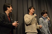 「ラ」初日舞台挨拶の様子。