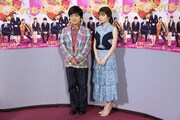 「恋と就活のダンパ」試写会の様子。左から加藤諒、小芝風花。