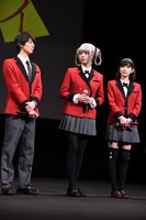 左から高杉真宙、池田エライザ、松田るか。