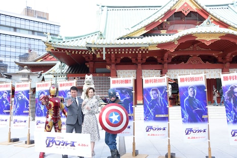 「アベンジャーズ／エンドゲーム」勝利祈願イベントの様子。